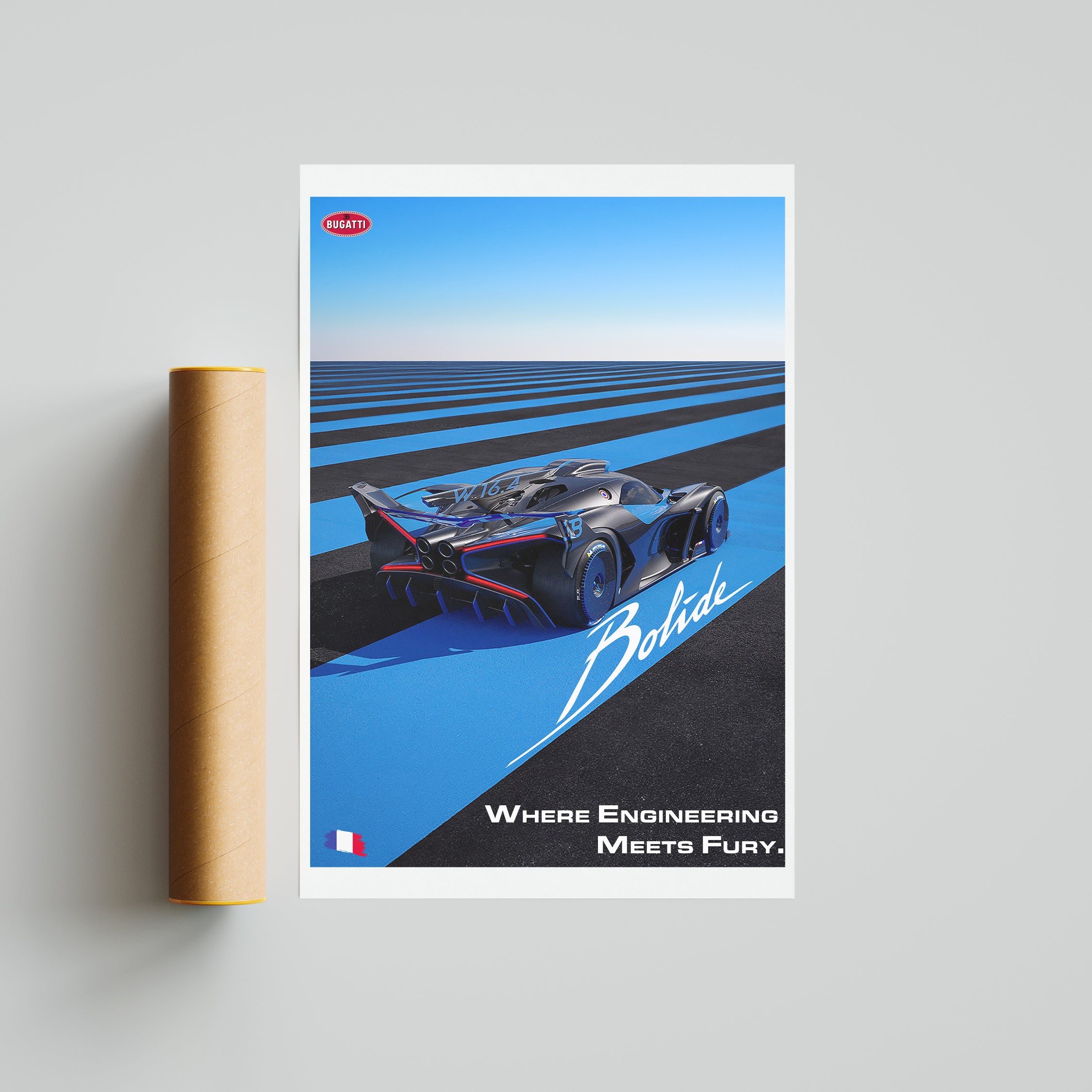 Bugatti Bolide [Size: A3] - Where Engineering Meets Fury