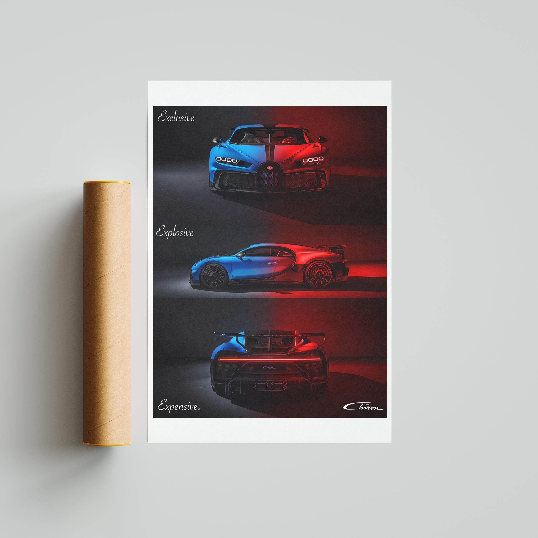 Bugatti Chiron [Size: A3] – Speed, Perfected