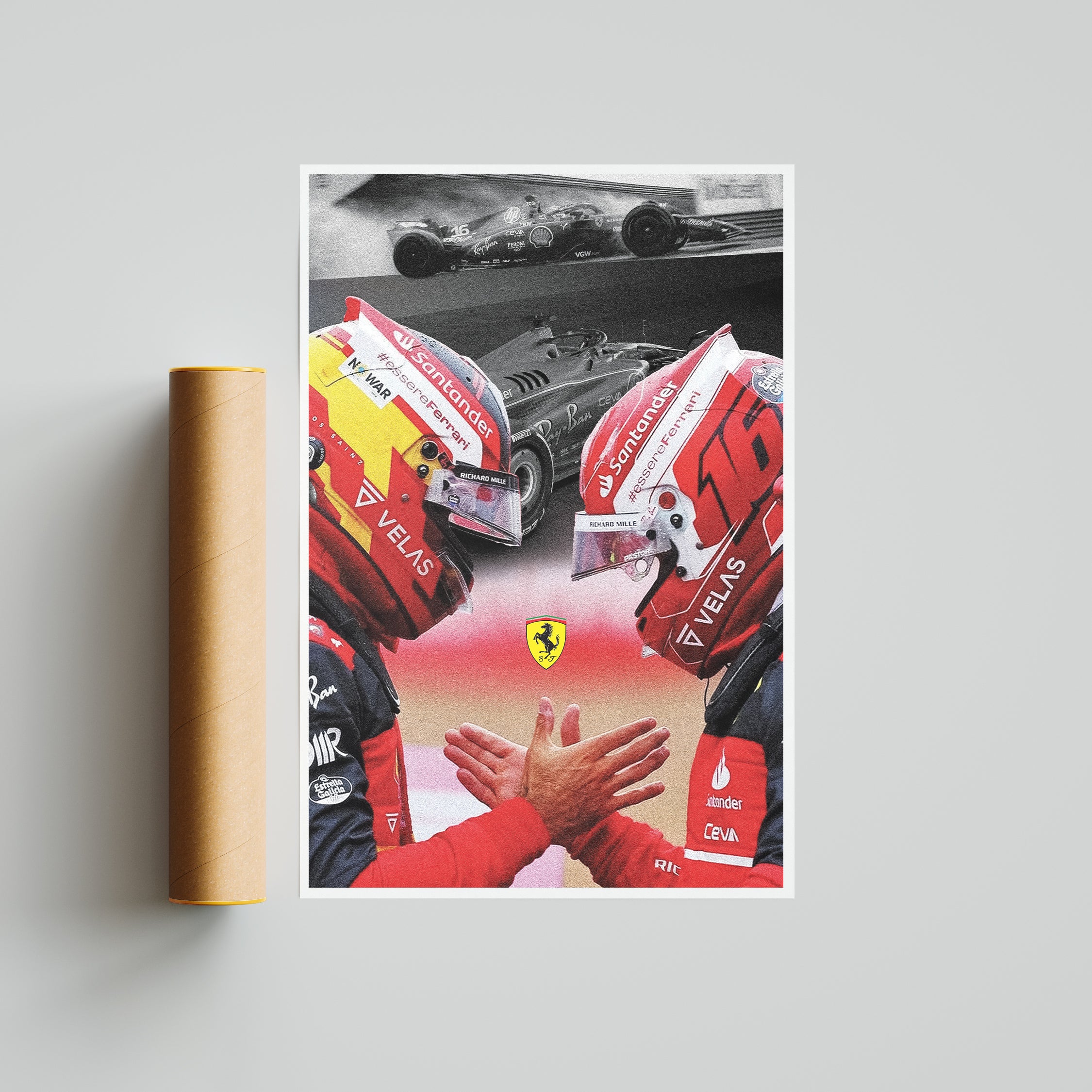 Sainz × Leclerc | Scuderia Duo Poster [Size: 12" x 18"]